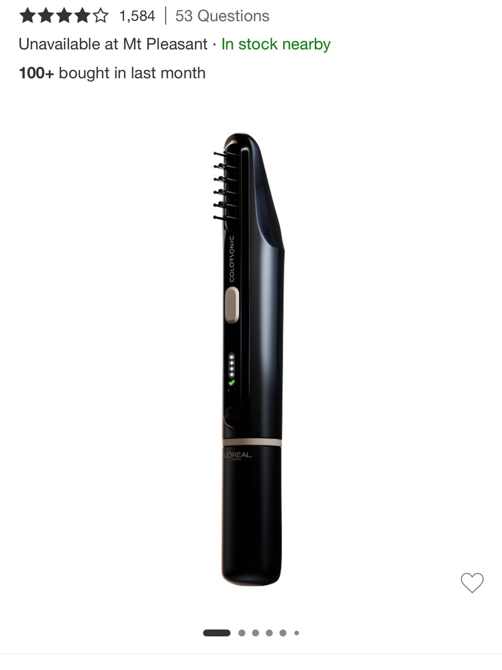 L'Oréal ColorSonic Hair Color Device – Black with Gold Trim